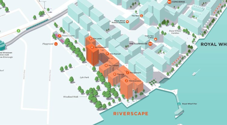 Ballymore imzalı Riverscape daireleri